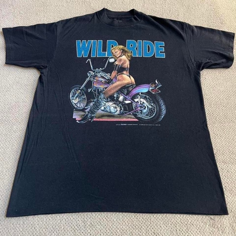 Vintage 3d‎ emblem easy rider Harley Davidson tee mens Large